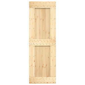 Porta Scorrevole con Set Hardware 70x210 cm Legno Massello Pino 3203203