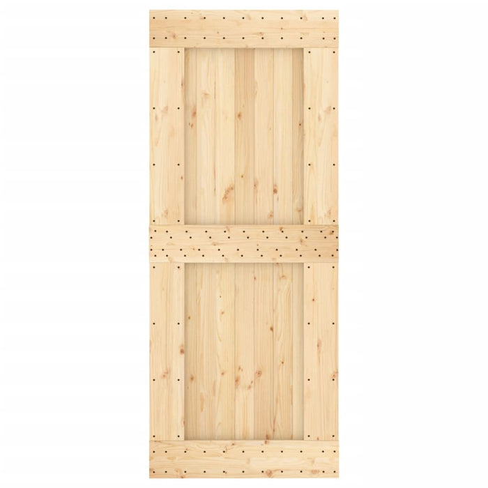 Porta Scorrevole con Set Hardware 85x210 cm Legno Massello Pino 3203205