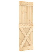 Porta Scorrevole con Set Hardware 70x210 cm Legno Massello Pino 3203207