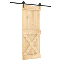 Porta Scorrevole con Set Hardware 80x210 cm Legno Massello Pino 3203208