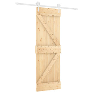 Porta Scorrevole con Set Hardware 70x210 cm Legno Massello Pino 3203211