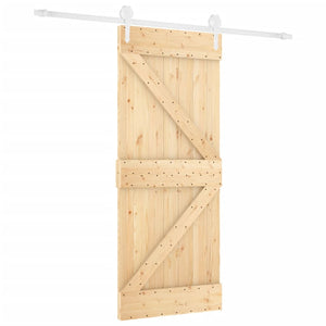 Porta Scorrevole con Set Hardware 80x210 cm Legno Massello Pinocod mxl 69626