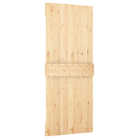 Porta Scorrevole con Set Hardware 80x210 cm Legno Massello Pino 3203213