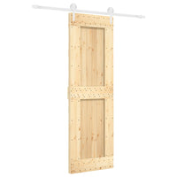 Porta Scorrevole con Set Hardware 70x210 cm Legno Massello Pino 3203219