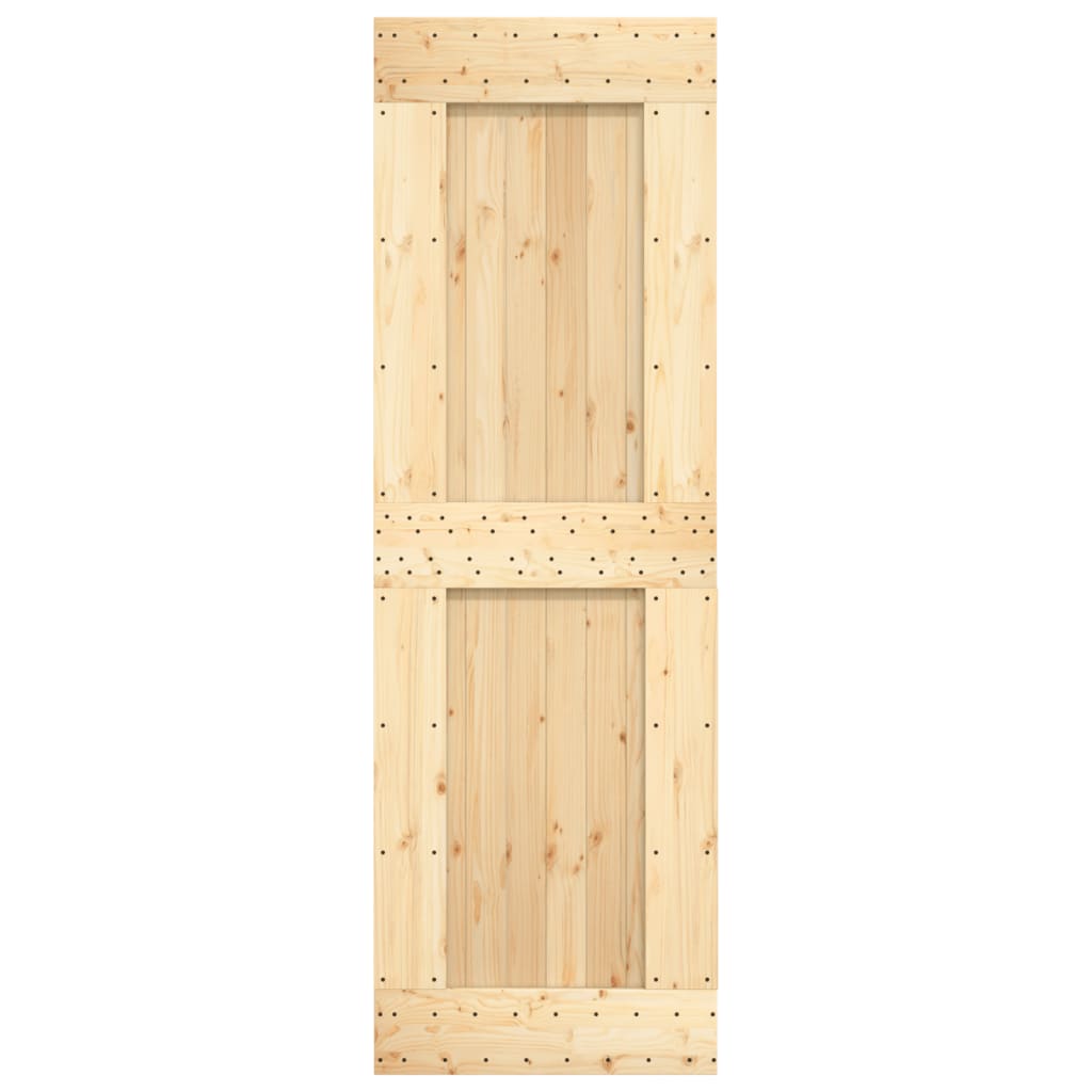 Porta Scorrevole con Set Hardware 70x210 cm Legno Massello Pino 3203219