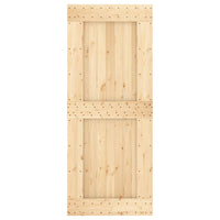 Porta Scorrevole con Set Hardware 85x210 cm Legno Massello Pino 3203221