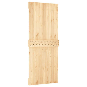 Porta Scorrevole con Set Hardware 85x210 cm Legno Massello Pino 3203232