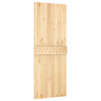 Porta Scorrevole con Set Hardware 80x210 cm Legno Massello Pino 3203237