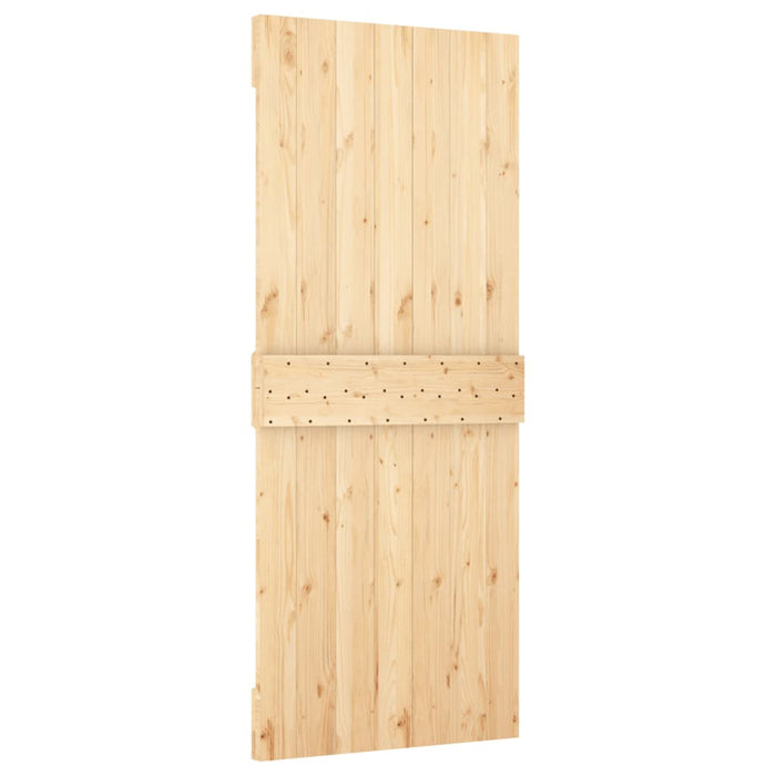 Porta Scorrevole con Set Hardware 85x210 cm Legno Massello Pino 3203249