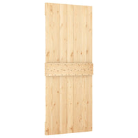 Porta Scorrevole con Set Hardware 85x210 cm Legno Massello Pino