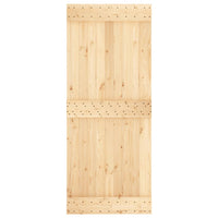 Porta Scorrevole con Set Hardware 85x210 cm Legno Massello Pino 3203256