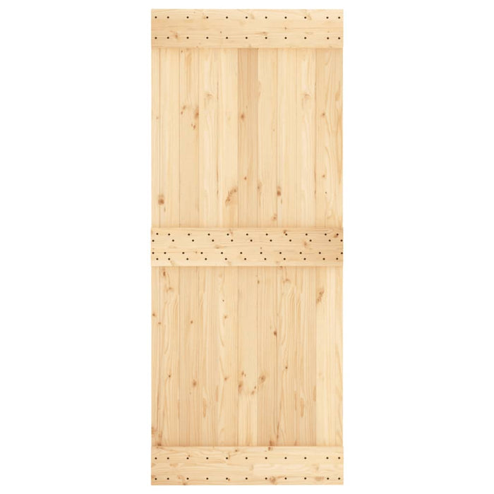 Porta Scorrevole con Set Hardware 85x210 cm Legno Massello Pino