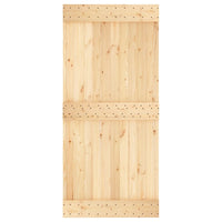 Porta Scorrevole con Set Hardware 95x210 cm Legno Massello Pino 3203258