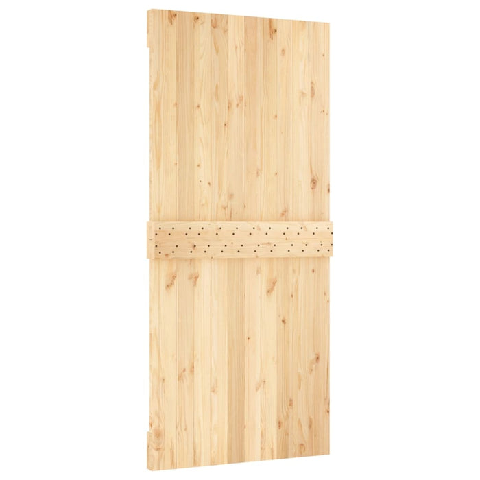 Porta Scorrevole con Set Hardware 95x210 cm Legno Massello Pino 3203258