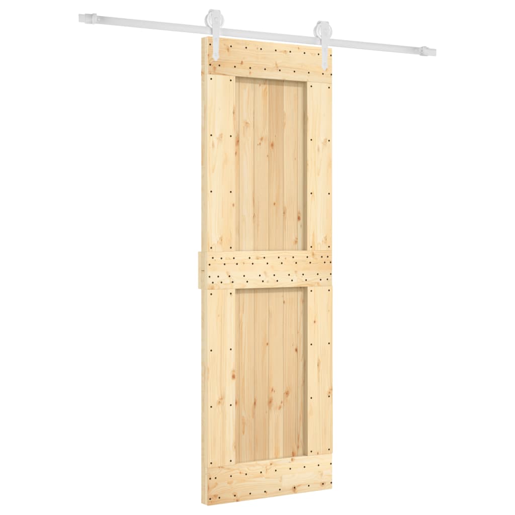 Porta Scorrevole con Set Hardware 70x210 cm Legno Massello Pinocod mxl 118153