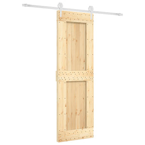 Porta Scorrevole con Set Hardware 70x210 cm Legno Massello Pinocod mxl 118153