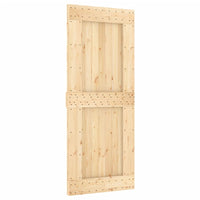Porta Scorrevole con Set Hardware 85x210 cm Legno Massello Pinocod mxl 118154