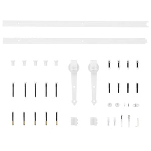 Porta Scorrevole con Set Hardware 85x210 cm Legno Massello Pino 3203262