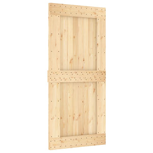 Porta Scorrevole con Set Hardware 95x210 cm Legno Massello Pinocod mxl 70196