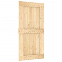 Porta Scorrevole con Set Hardware 100x210cm Legno Massello Pino 3203265