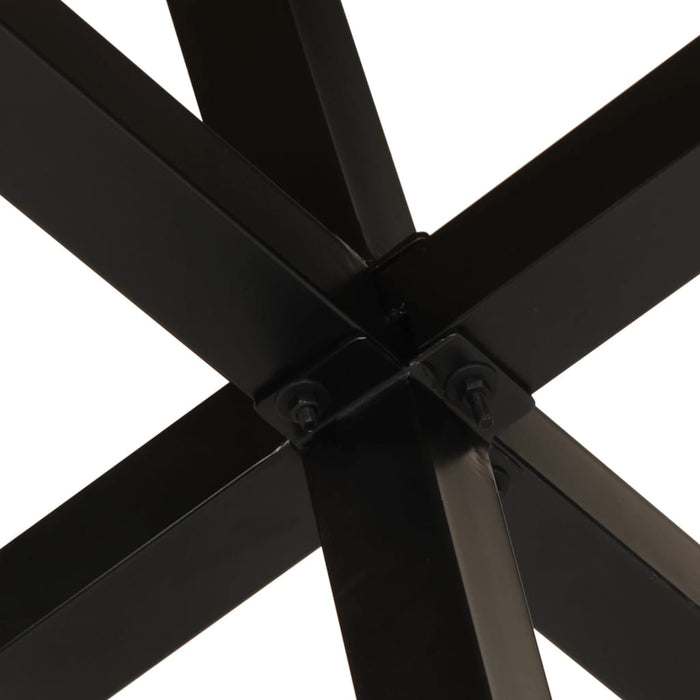 Tavolo da Pranzo Ã˜110x75 cm in Legno Grezzo Massello di Mango