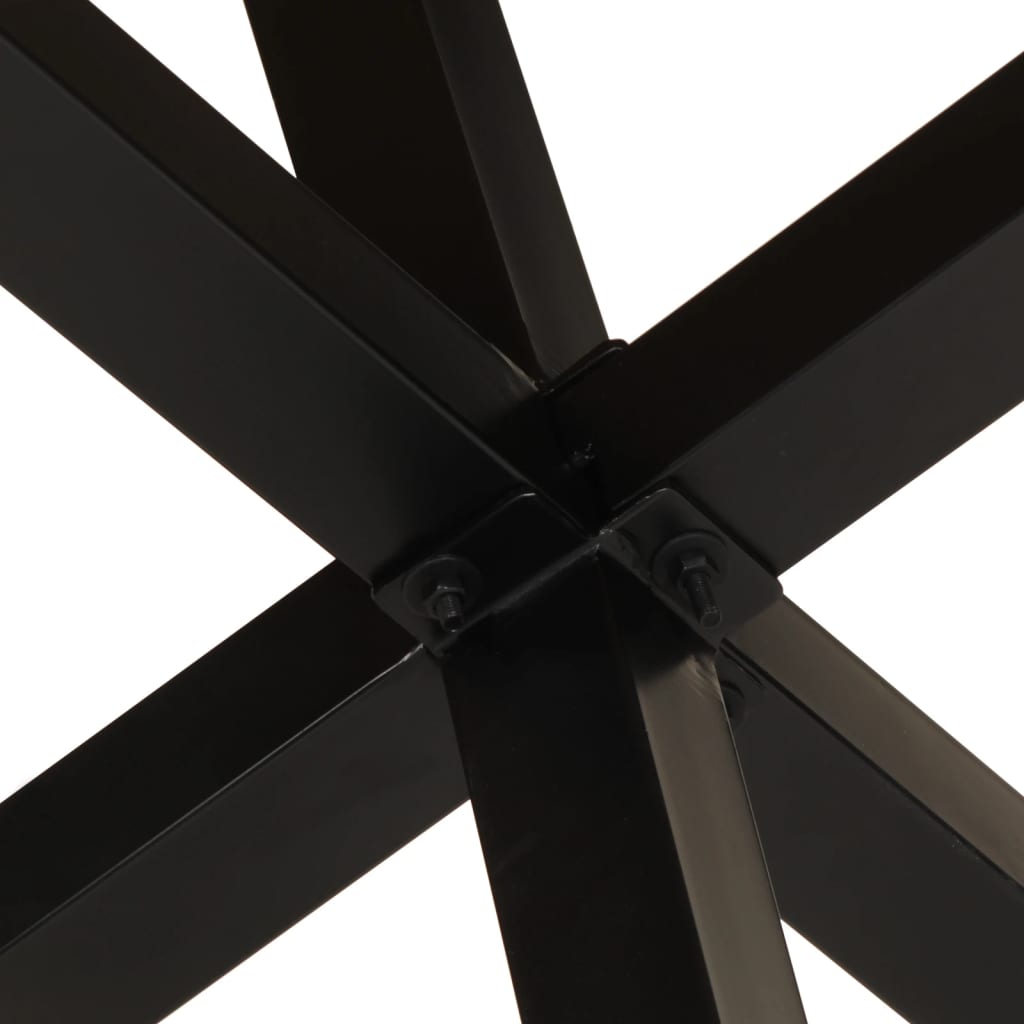 Tavolo da Pranzo Ø110x75 cm in Legno Grezzo Massello di Mango 358882