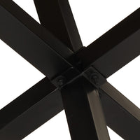 Tavolo da Pranzo Ø110x75 cm in Legno Grezzo Massello di Mango 358882