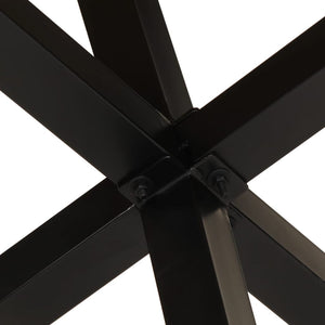 Tavolo da Pranzo Ø110x75 cm in Legno Grezzo Massello di Mango 358882