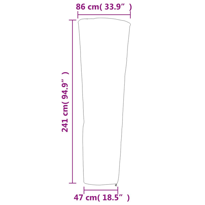 Coperture per Stufa 2pz Forma Piramide 86x47x241cm 420D Oxford 3203401