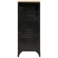 Mobile da Bagno 40x27x90 cm in Ferro e Legno Massello di Mango 358563