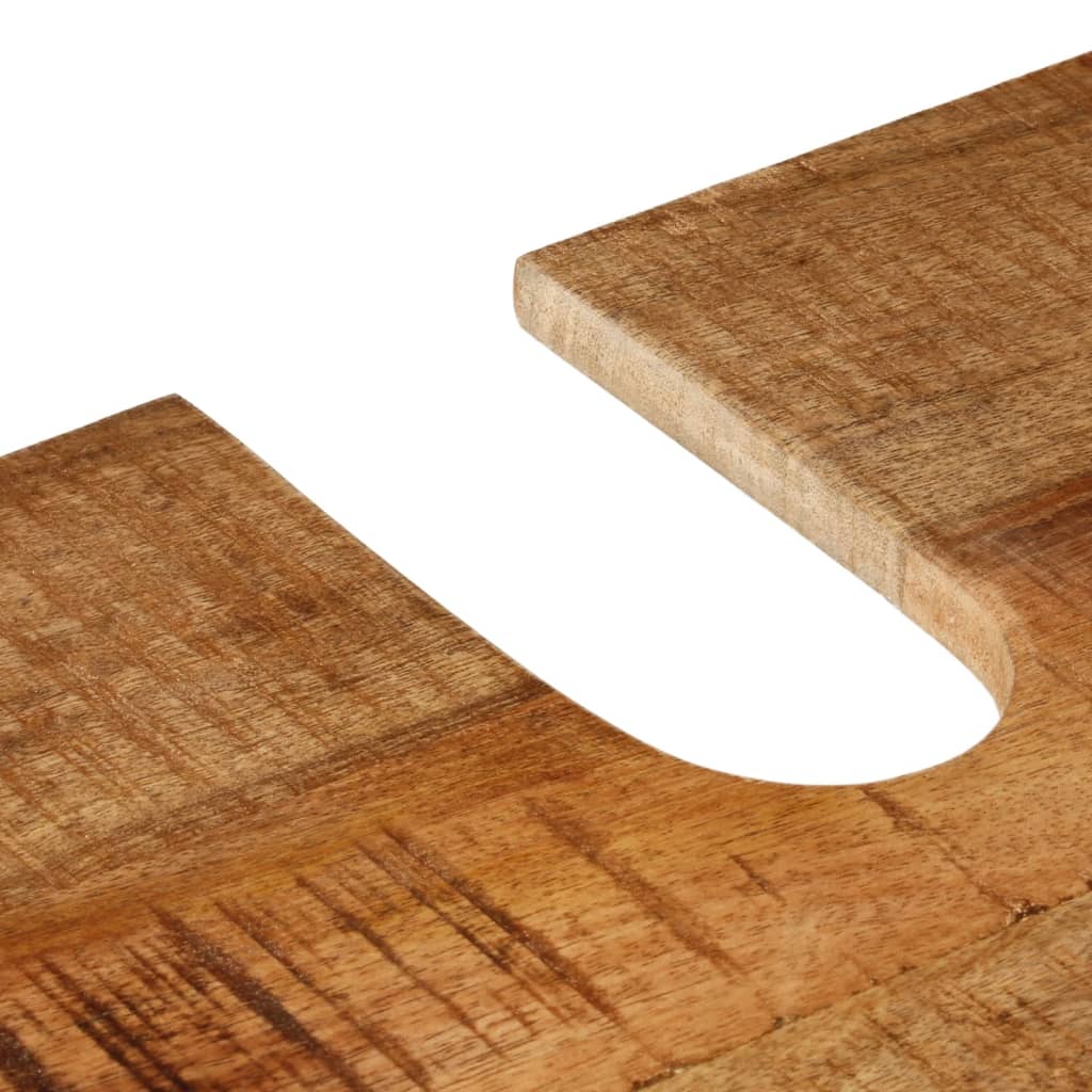 Mobile Lavabo da Bagno-Armadietto da bagno 55x35x60 cm Ferro e Legno Massello Mango