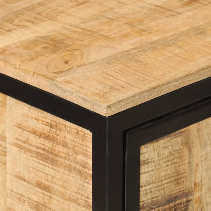 Mobile da Bagno 40x27x90 cm in Legno Massello di Mango e Ferro 358570