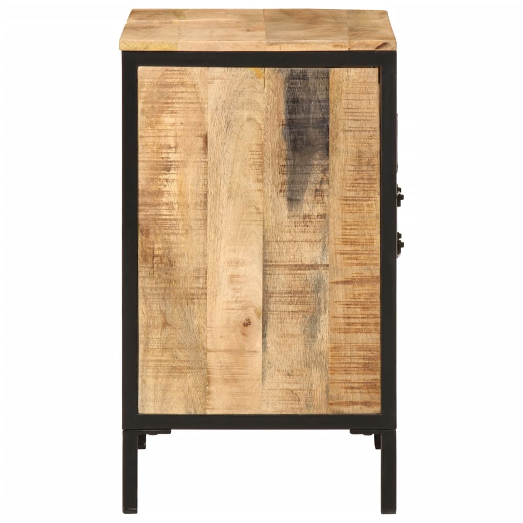 Mobile Lavabo da Bagno 55x35x60 cm Legno Massello Mango e Ferro 358572