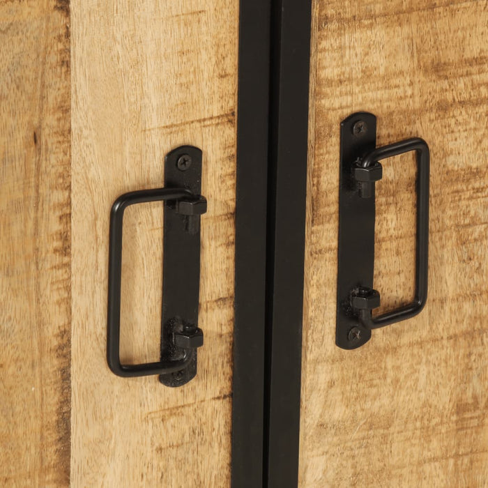 Mobile Lavabo da Bagno 55x35x60 cm Legno Massello Mango e Ferro 358572