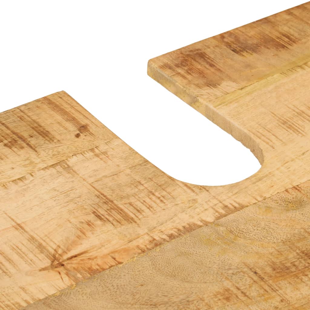 Mobile Lavabo da Bagno 55x35x60 cm Legno Massello Mango e Ferro 358572