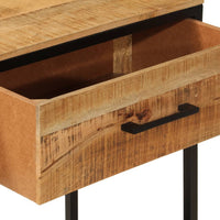 Tavolo Consolle 100x35x76 cm in Legno Massello di Mango e Ferro 358581