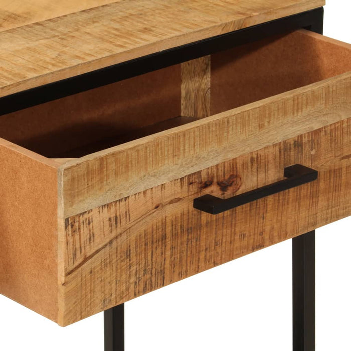 Tavolo Consolle 100x35x76 cm in Legno Massello di Mango e Ferro 358581