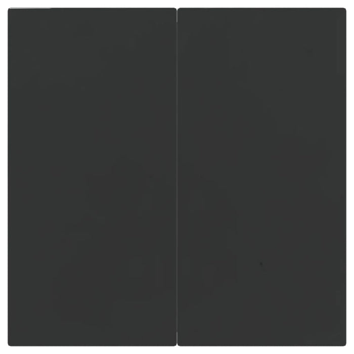 Set da Pranzo da Giardino 3 pz Nero Grigio Polyrattan e Acciaio 3203296