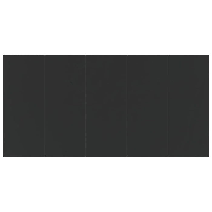 Set da Pranzo da Giardino 7 pz Nero Grigio Polyrattan e Acciaio 3203302