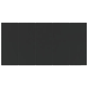 Set da Pranzo da Giardino 7 pz Nero Grigio Polyrattan e Acciaio 3203302