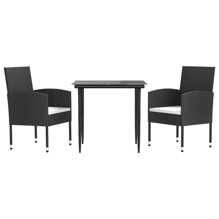 Set da Pranzo da Giardino 3 pz in Polyrattan e Acciaio 3203304