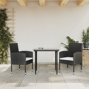Set da Pranzo da Giardino 3 pz in Polyrattan e Acciaio 3203304