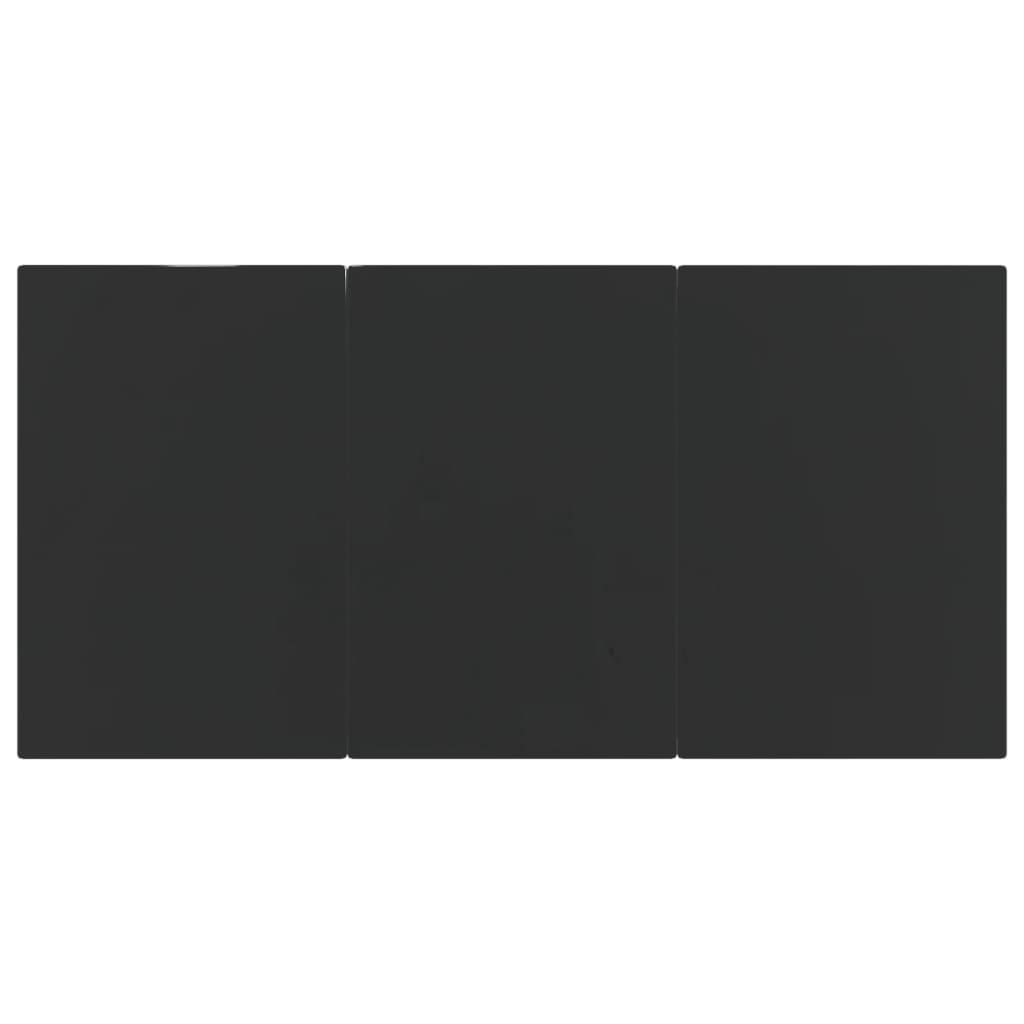 Set da Pranzo da Giardino 9 pz Nero in Polyrattan e Acciaio 3203319