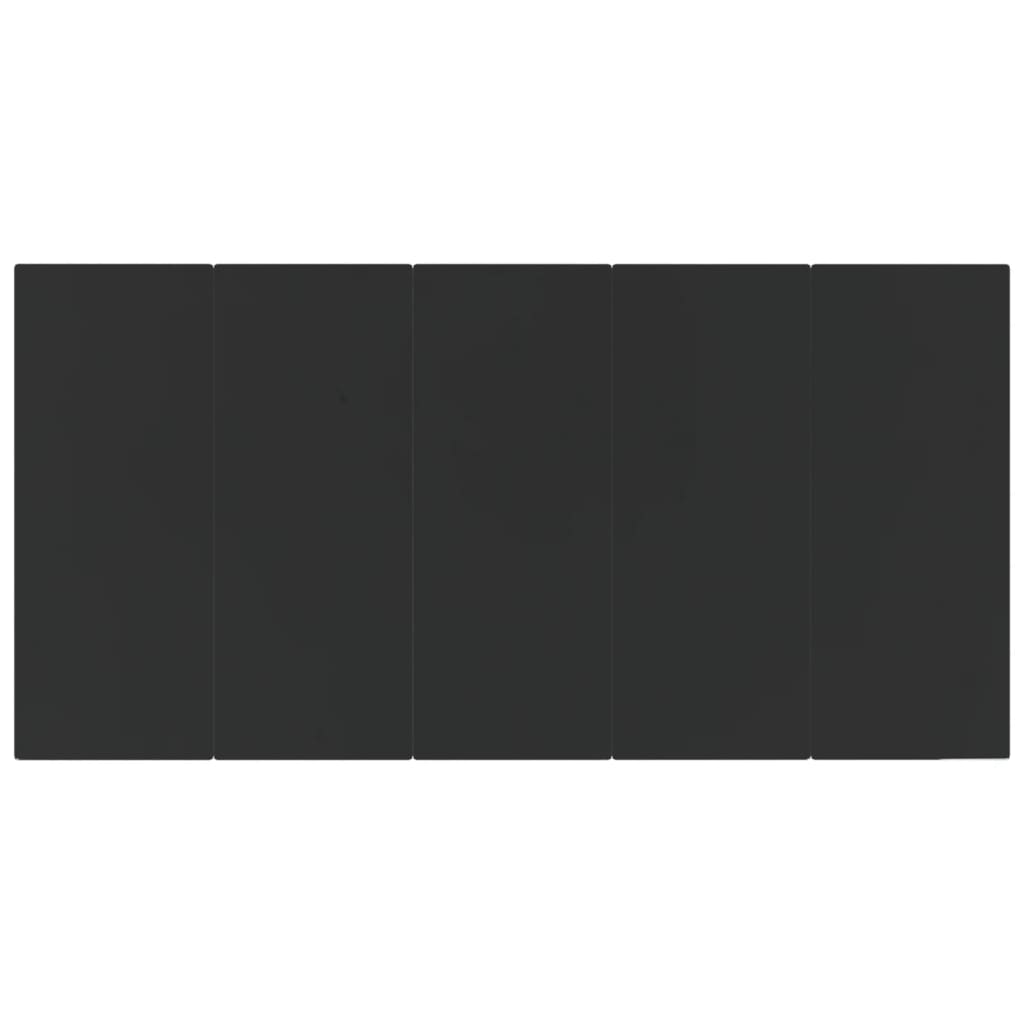 Set da Pranzo da Giardino 9 pz Nero Grigio Polyrattan e Acciaio 3203327