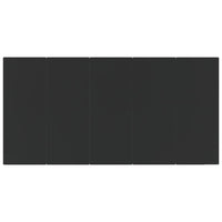 Set da Pranzo da Giardino 9 pz Nero Grigio Polyrattan e Acciaio 3203327