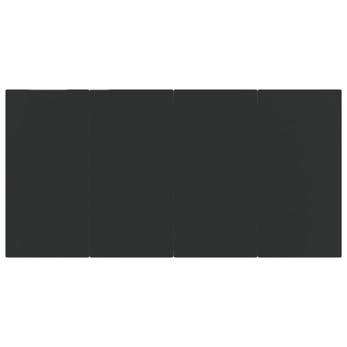 Set da Pranzo da Giardino 5 pz Nero in Polyrattan e Acciaio 3203348