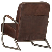 Poltrona Marrone in Vera Pelle