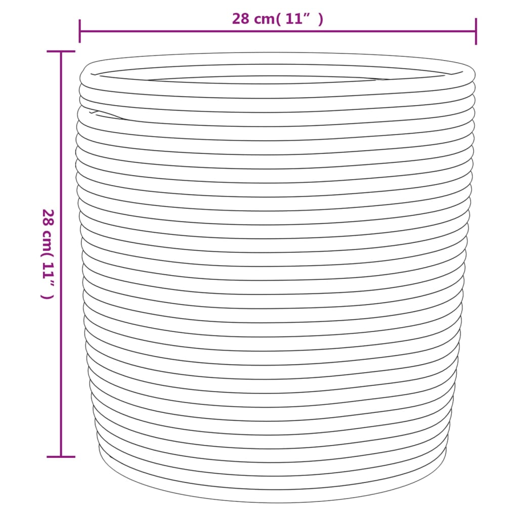 Cestini Portaoggetti 2pz Grigio e Bianco Ø28x28 cm in Cotone 358458
