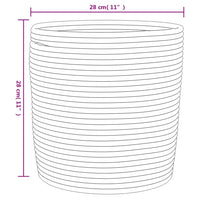 Cestini Portaoggetti 2pz Grigio e Bianco Ø28x28 cm in Cotone 358458