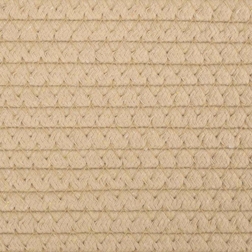 Cestini Portaoggetti 2pz Beige e Bianco Ø28x28 cm in Cotone 358459